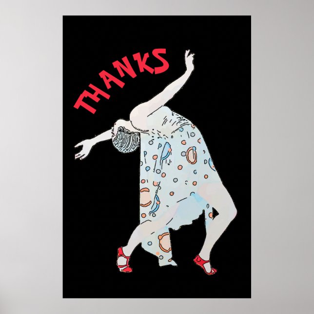 Dancing , edit text, THANKS, Poster (Front)