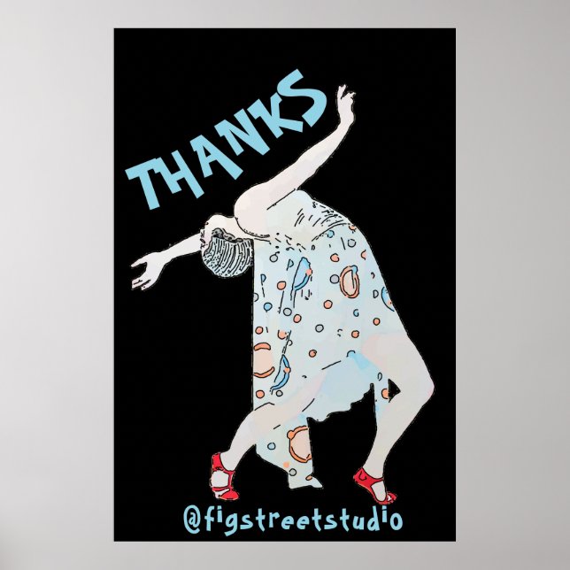 Dancing , edit text, THANKS, Poster (Front)