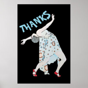 Dancing , edit text, THANKS, Poster