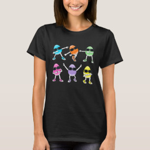Dancing Eggs Easter Day Dance Challenge Boys Girls T-Shirt