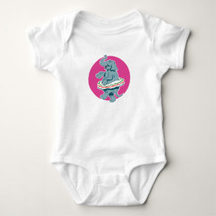 Dancing Elephant  Baby Bodysuit