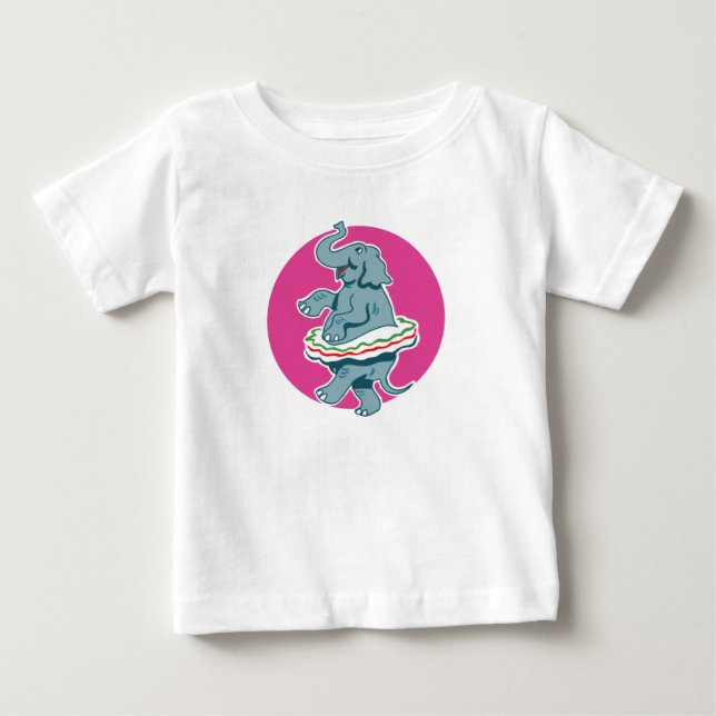 Dancing Elephant Baby T-Shirt (Front)