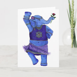 Dancing Elephant Greeting Card
