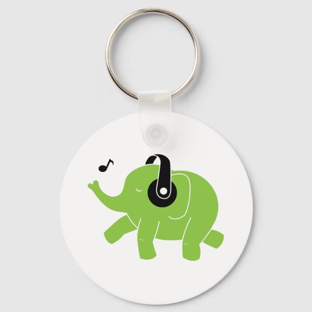 Dancing Elephant Key Ring (Front)