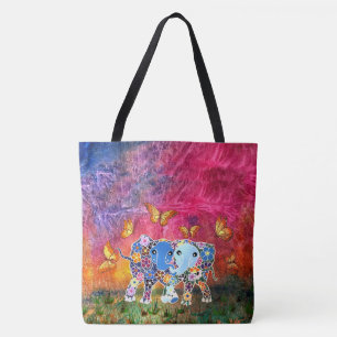 Dancing Elephants Tote Bag