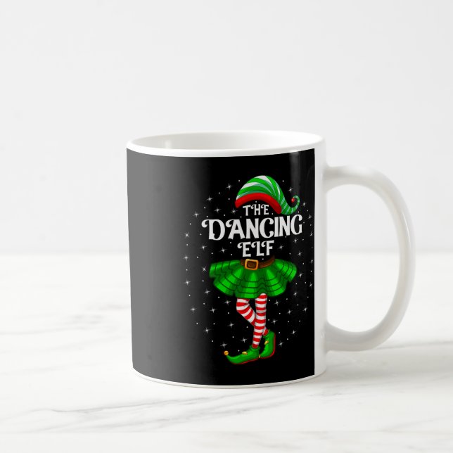 Dancing Elf Christmas Family Matching Women Girls  Coffee Mug (Right)