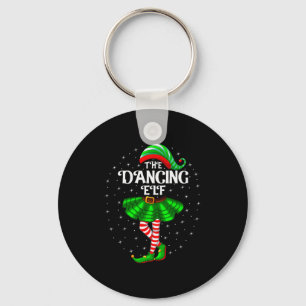 Dancing Elf Christmas Family Matching Women Girls Key Ring