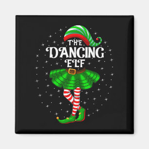 Dancing Elf Christmas Family Matching Women Girls Magnet