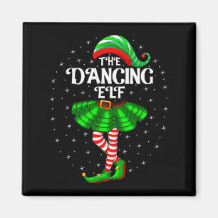 Dancing Elf Christmas Family Matching Women Girls  Magnet
