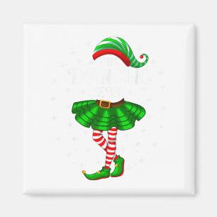 Dancing Elf Christmas Family Matching Women Girls Magnet