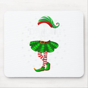 Dancing Elf Christmas Family Matching Women Girls Mouse Mat