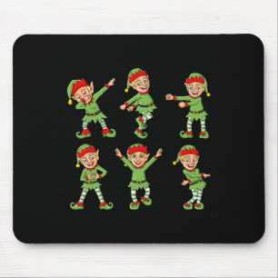 Dancing Elf Dance Challenge Boys Girls Kids Xmas Mouse Mat