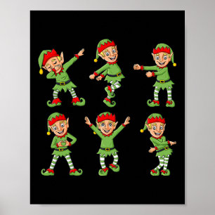 Dancing Elf Dance Challenge Boys Girls Kids Xmas  Poster