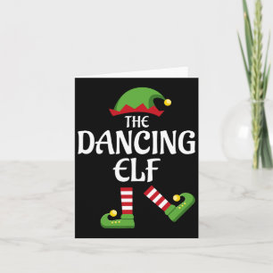 Dancing Elf Family Matching Group Christmas Party  Card