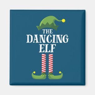 Dancing Elf Matching Family Group Christmas Party Magnet
