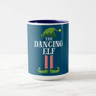 Dancing Elf Matching Family Group Christmas Party Mug