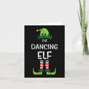 Dancing Elf Xmas Pjs Matching Christmas Pyjamas Fa Card