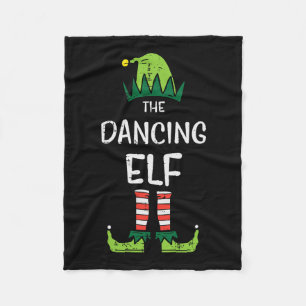 Dancing Elf Xmas Pjs Matching Christmas Pyjamas Fa Fleece Blanket