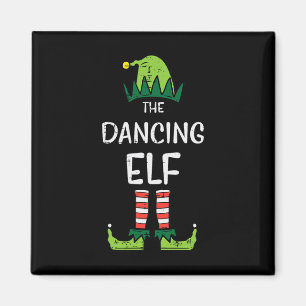 Dancing Elf Xmas Pjs Matching Christmas Pyjamas Fa Magnet