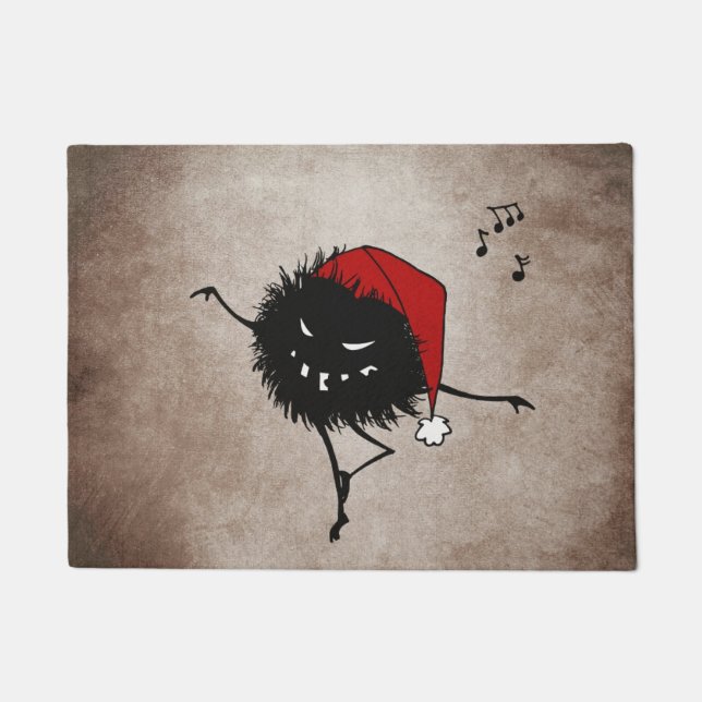 Dancing Evil Christmas Bug Doormat (Front)