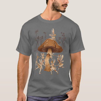 Dancing Fairies Magical Mushroom Art Design  T-Shirt