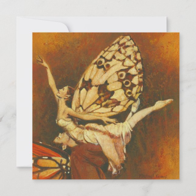 Dancing Fairies Square Felt Invite (Front)