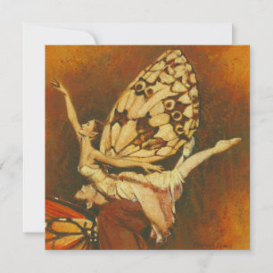 Dancing Fairies Square Felt Invite