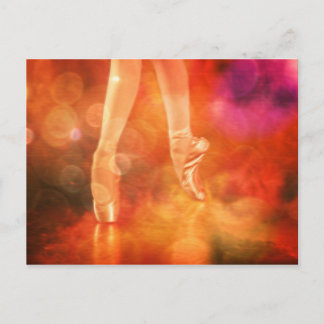 Dancing feet ballerina dance ballet dancer art postcard