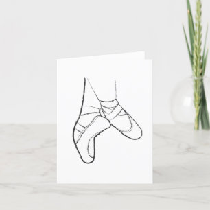 Dancing feet black note cards