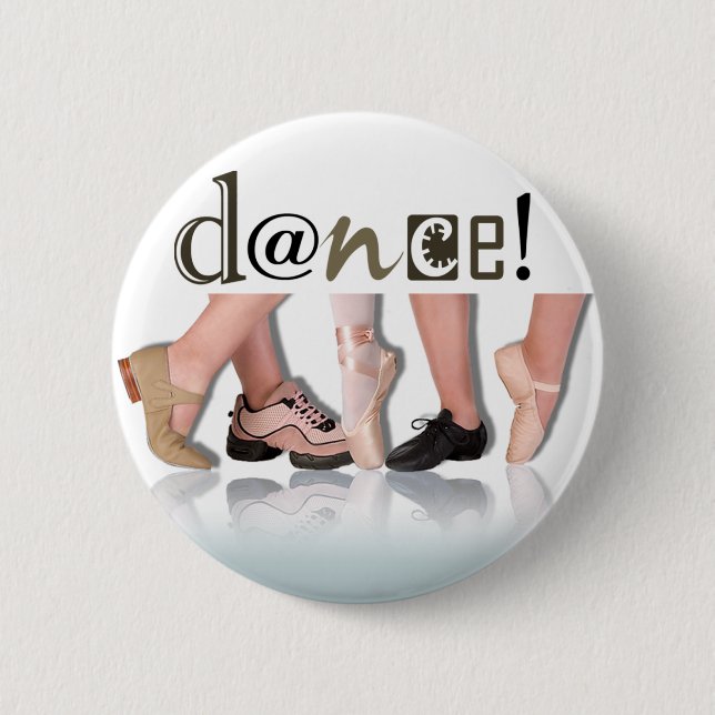 "Dancing Feet" - Choreographer, Dancer, Instructor 6 Cm Round Badge (Front)