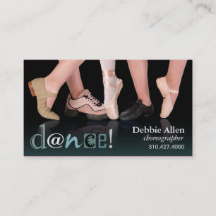 "Dancing Feet" - Choreographer, Dancer, Instructor Business Card