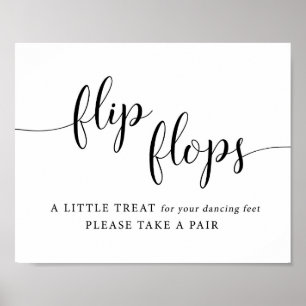 Dancing Feet Dancing Shoes Wedding Flip Flop Sign