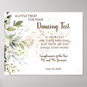Dancing Feet Flip Flops Wedding Herbal Sign