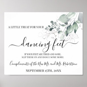 Dancing Feet Flip Flops Wedding Reception Sign