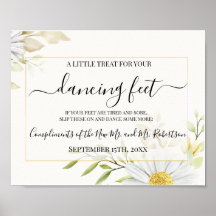 Dancing Feet Flip Flops Wedding Reception Sign