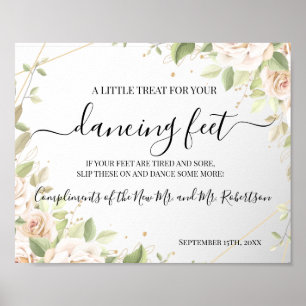Dancing Feet Flip Flops Wedding Reception Sign