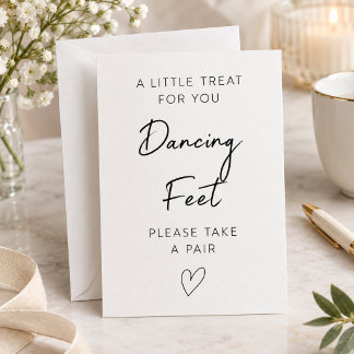 Dancing Feet Sign Template, Wedding Flip Flops Sig Invitation