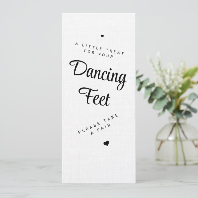Dancing Feet Wedding Flip Flops Party Invitation (Standing Front)