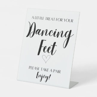 Dancing Feet Wedding Table Top Sign