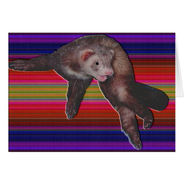 Dancing Ferret Card (Front Horizontal)