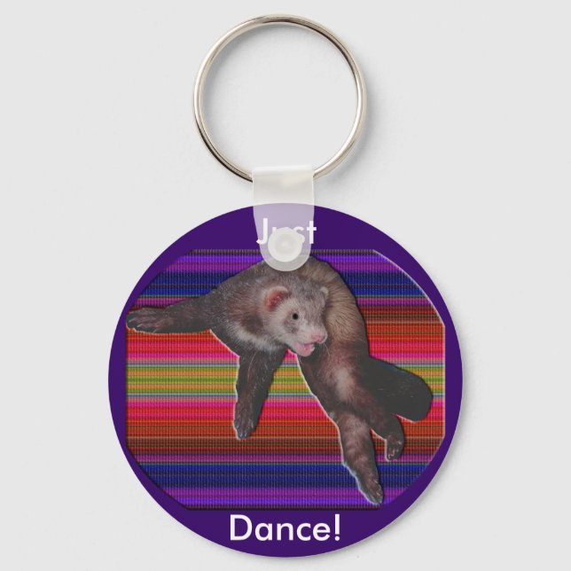 Dancing Ferret Keychain (Front)