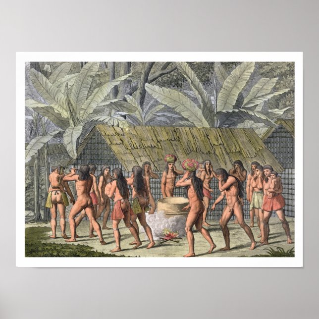 Dancing festival of the Camacani Indians, Brazil, Poster (Front)