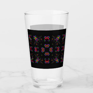 Dancing Fiesta Flowers Glass