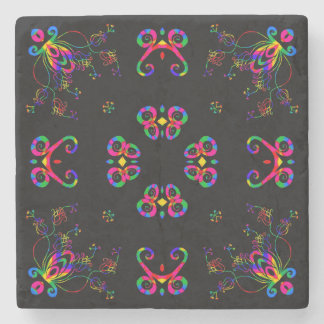 Dancing Fiesta Flowers Stone Coaster
