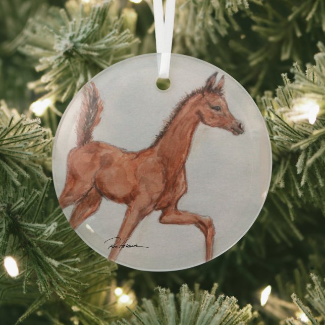 Dancing Filly by Hevener Glass Tree Decoration (Insitu)