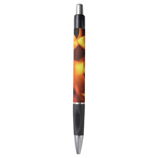 Dancing Fire Rubber Grip Pen (Front Vertical)