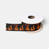 Dancing Fire Satin Ribbon