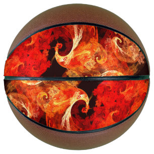 Dancing Firebirds Abstract Art Basketball