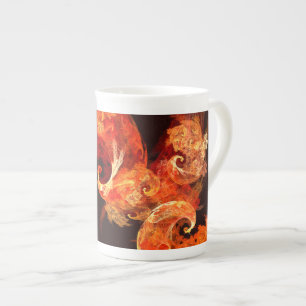 Dancing Firebirds Abstract Art Bone China Mug