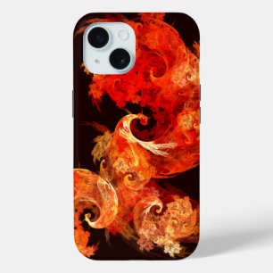 Dancing Firebirds Abstract Art iPhone 15 Case